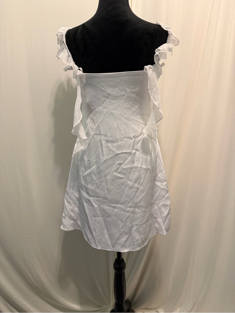 White Ruffle‎ Strap Sundress - Picture 3 of 9
